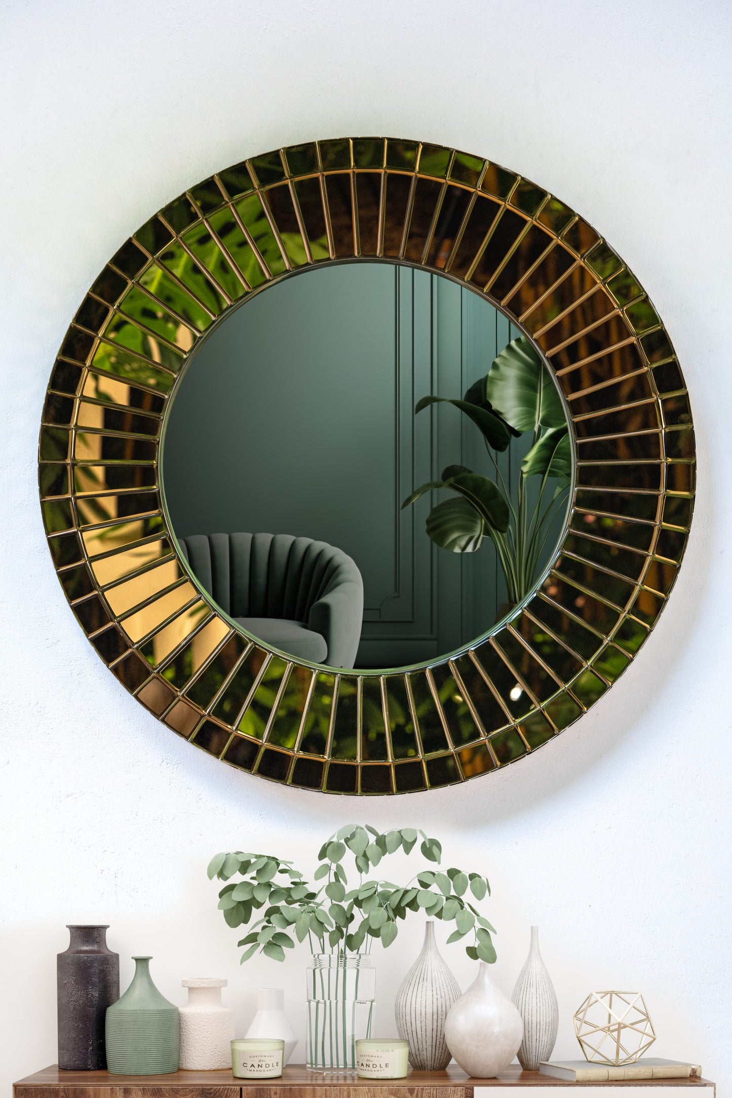 MIRAL INDIA The Cupric Uruli 2D Wall Mirror