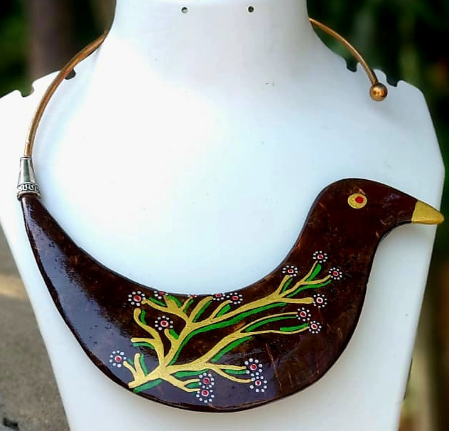 HALF COLLAR COLOURED BIRD NECKLACE SET