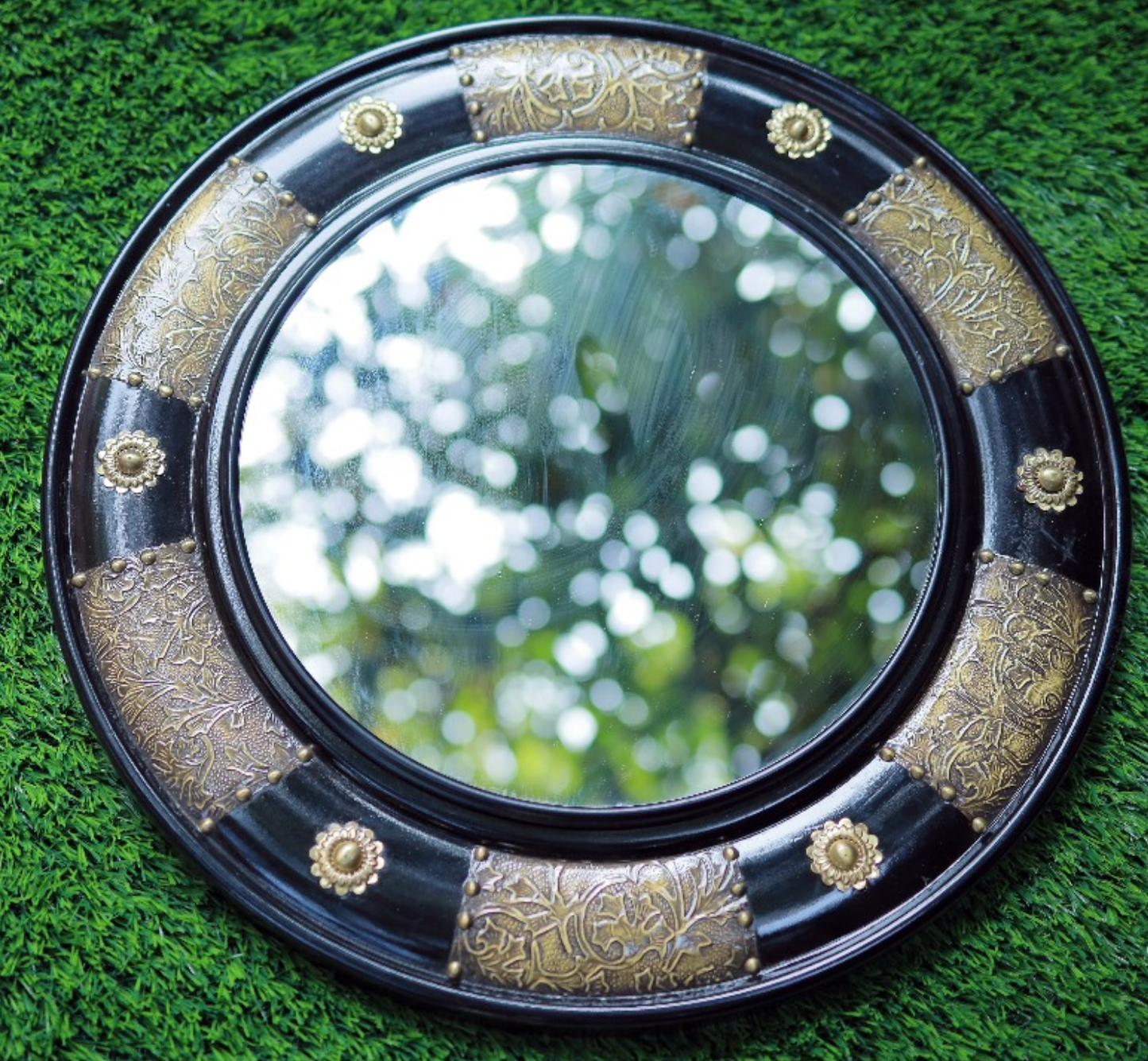 MIRAL INDIA The Brocado Brass Mirror