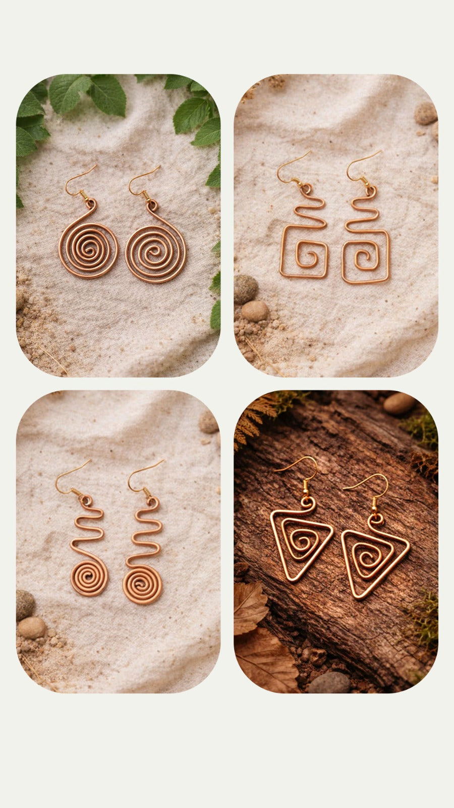 Vishu Dua MIRAL INDIA Bundle of 4– Dokra inspired handcrafted earrings