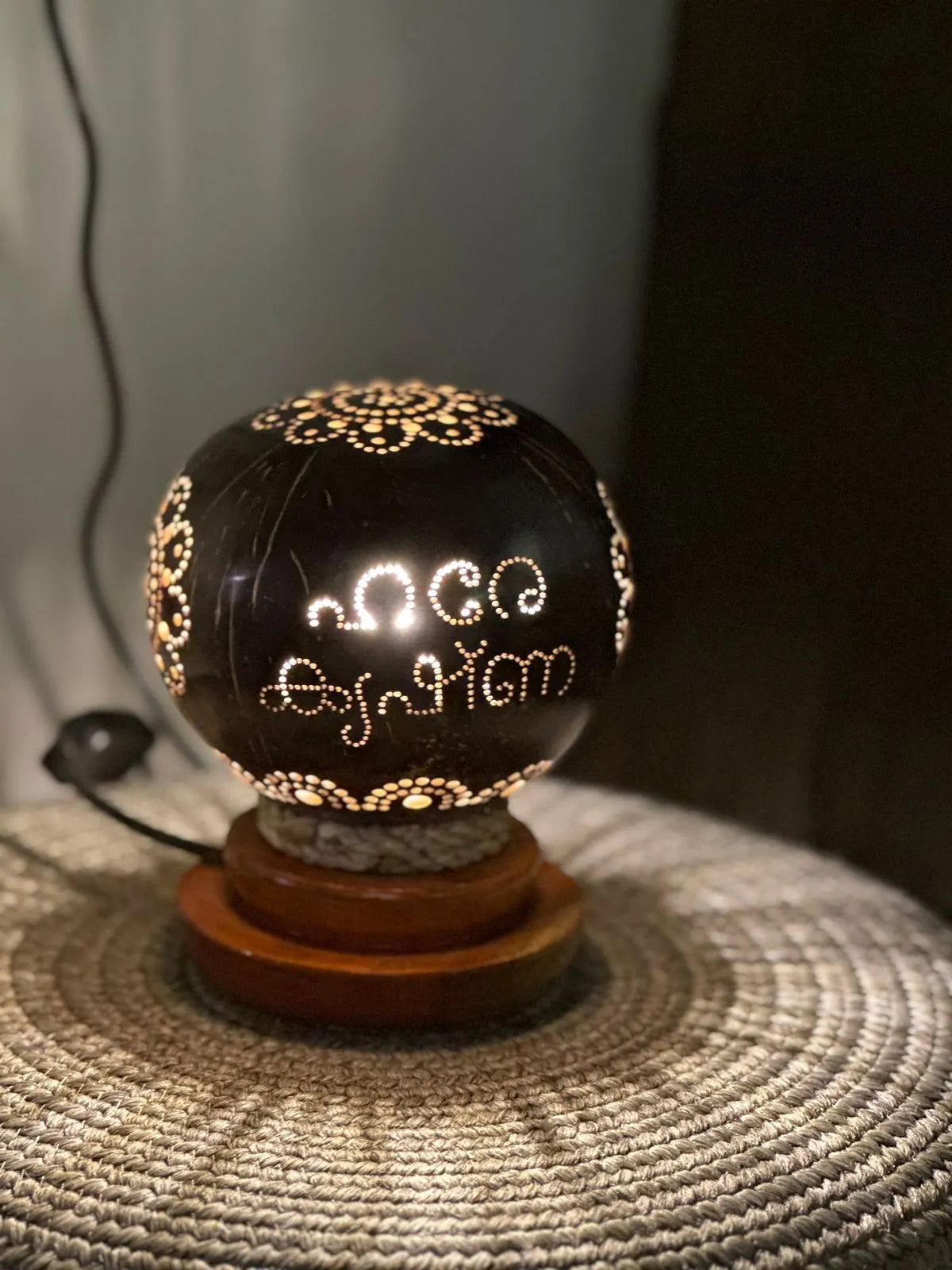 MIRAL INDIA 'NAME IN LIGHTS' TABLE LAMP