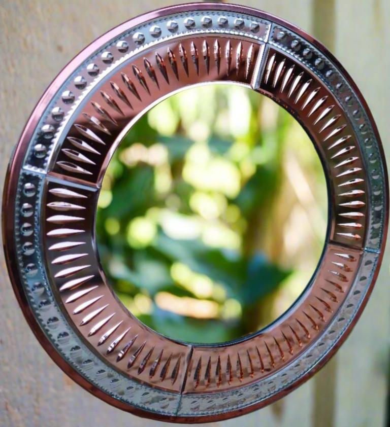 The Rosa Terzetto 2D Venetian Rose Gold Mirrors-Set of 3