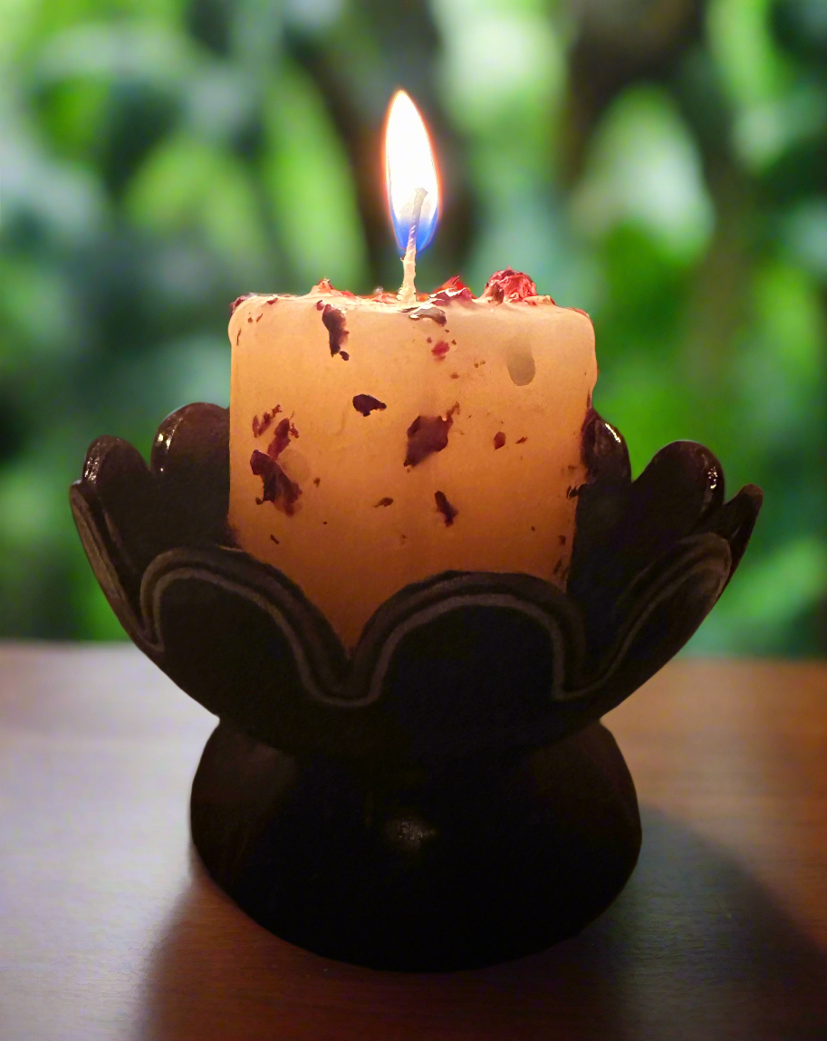 'SERENA' CANDLE HOLDER WITH AROMATIC SOYAWAX VOTIVE CANDLE