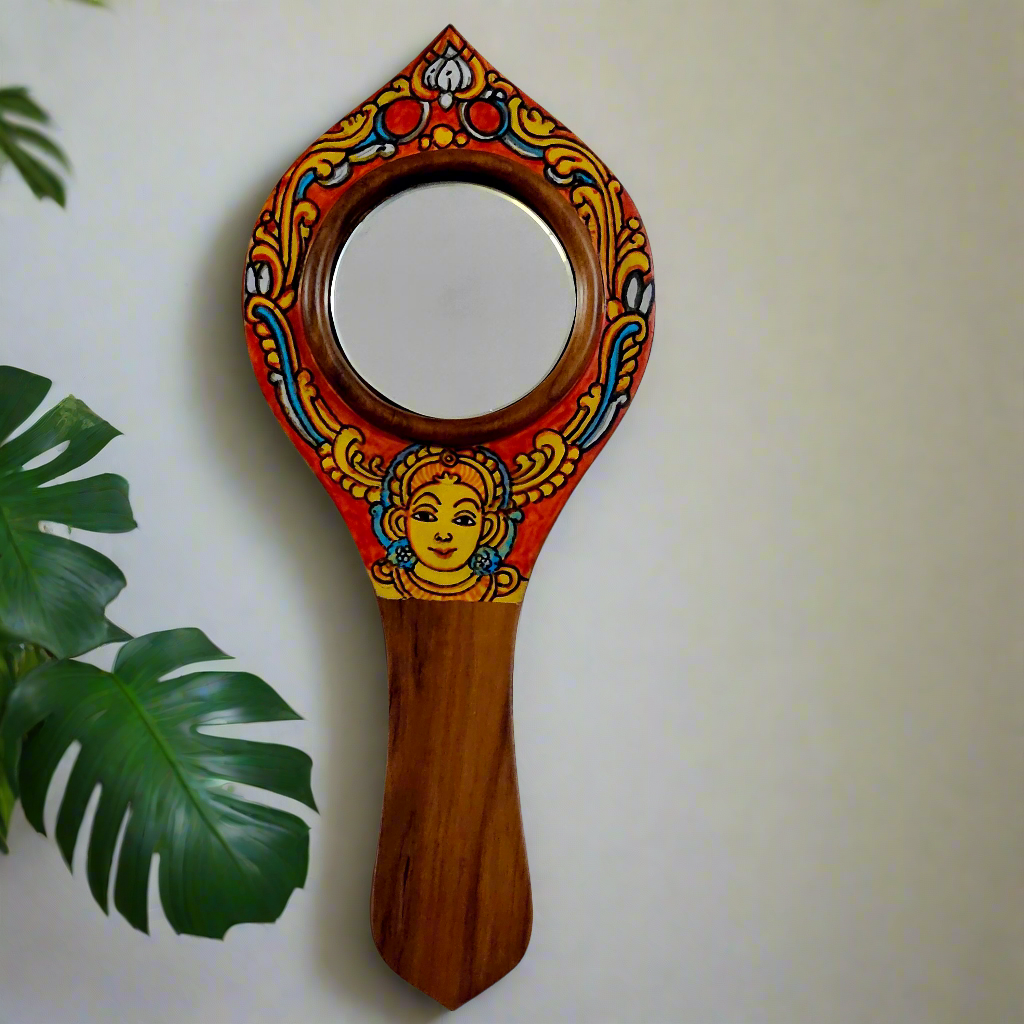 MIRAL INDIA KANYAKA HANDHELD KERALA MURAL VAALKANNADI MIRROR