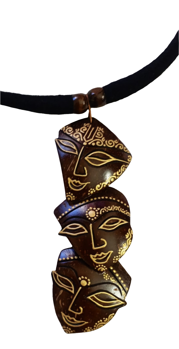 MIRAL INDIA MADHUBANI LADY FACE NECKLACE SET