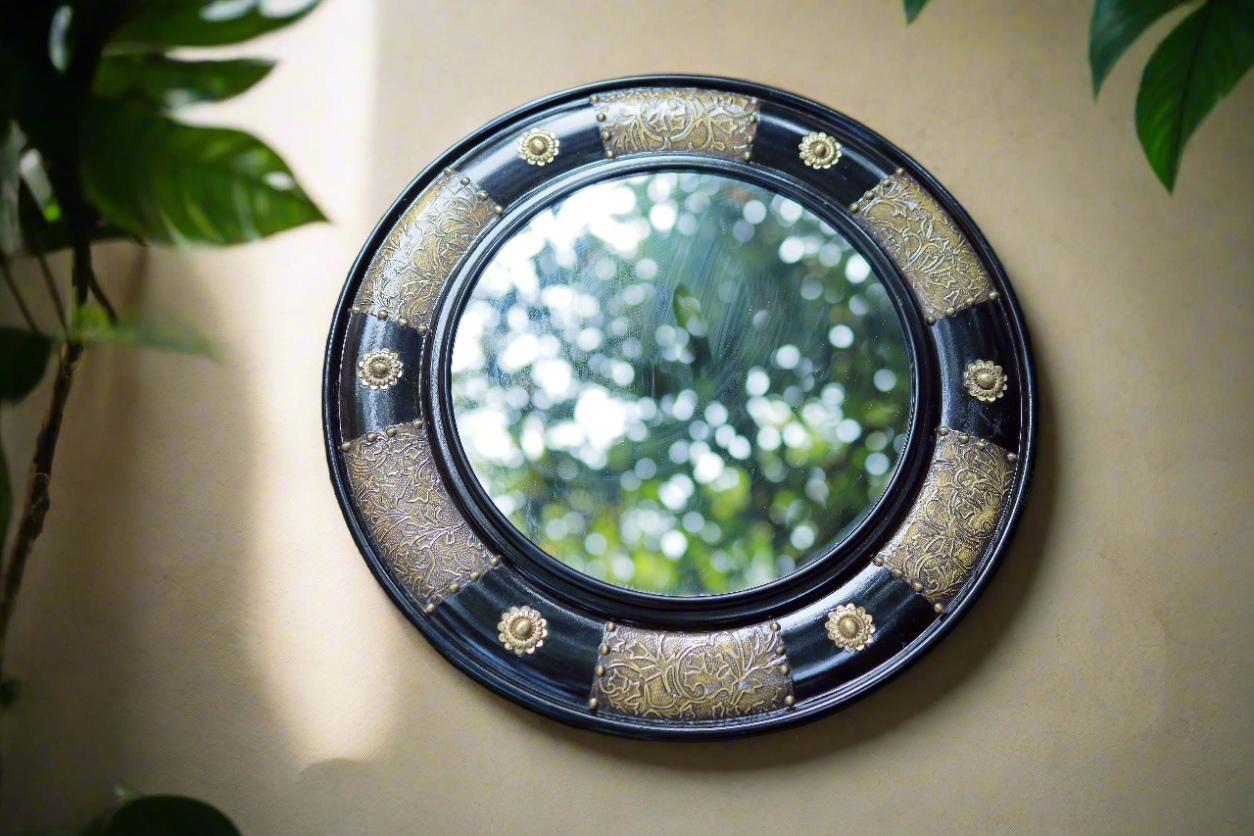 MIRAL INDIA The Brocado Brass Mirror