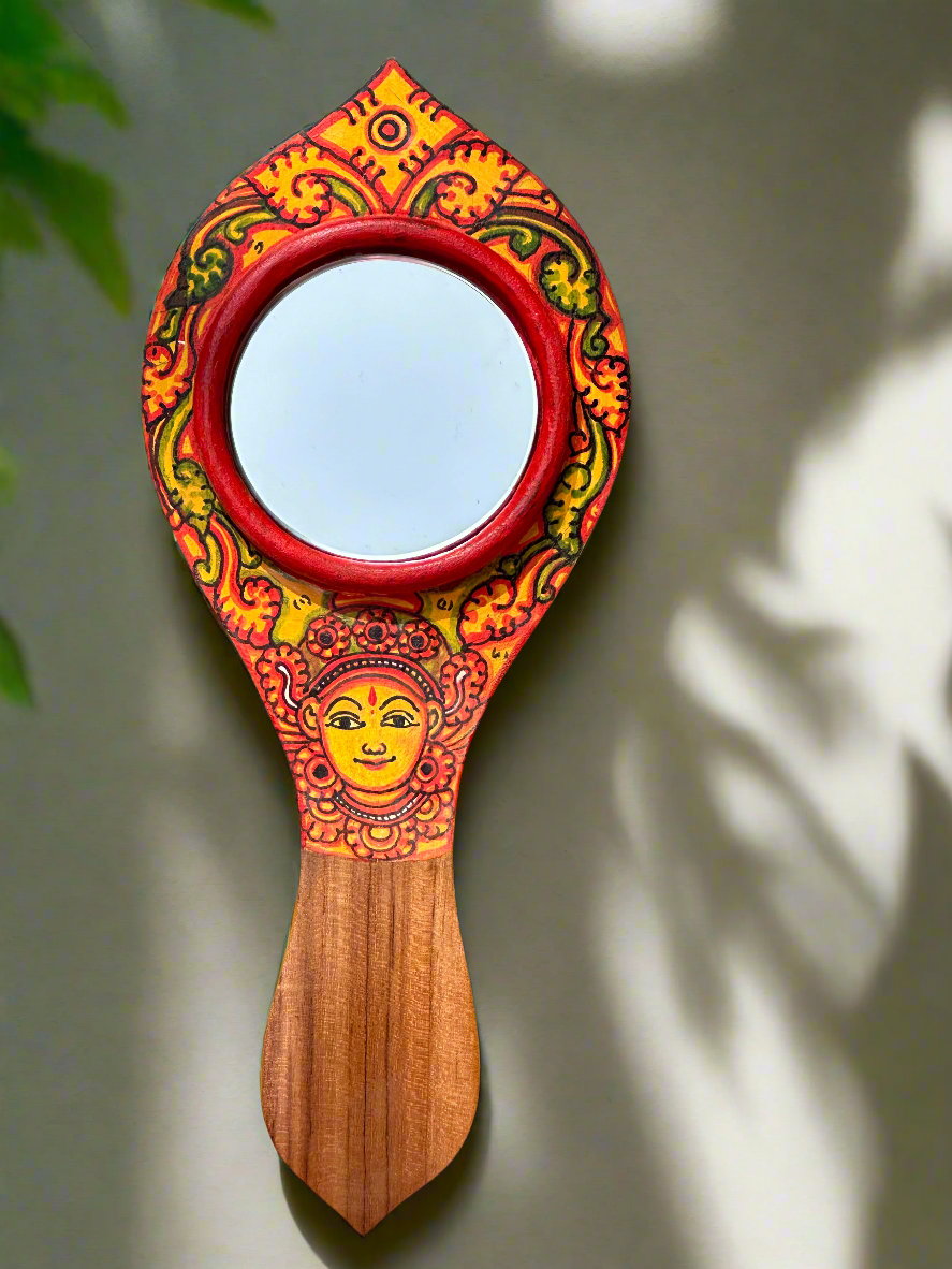 MIRAL INDIA HANDHELD UNNIYARCHA KERALA MURAL VAALKANNADI MIRROR