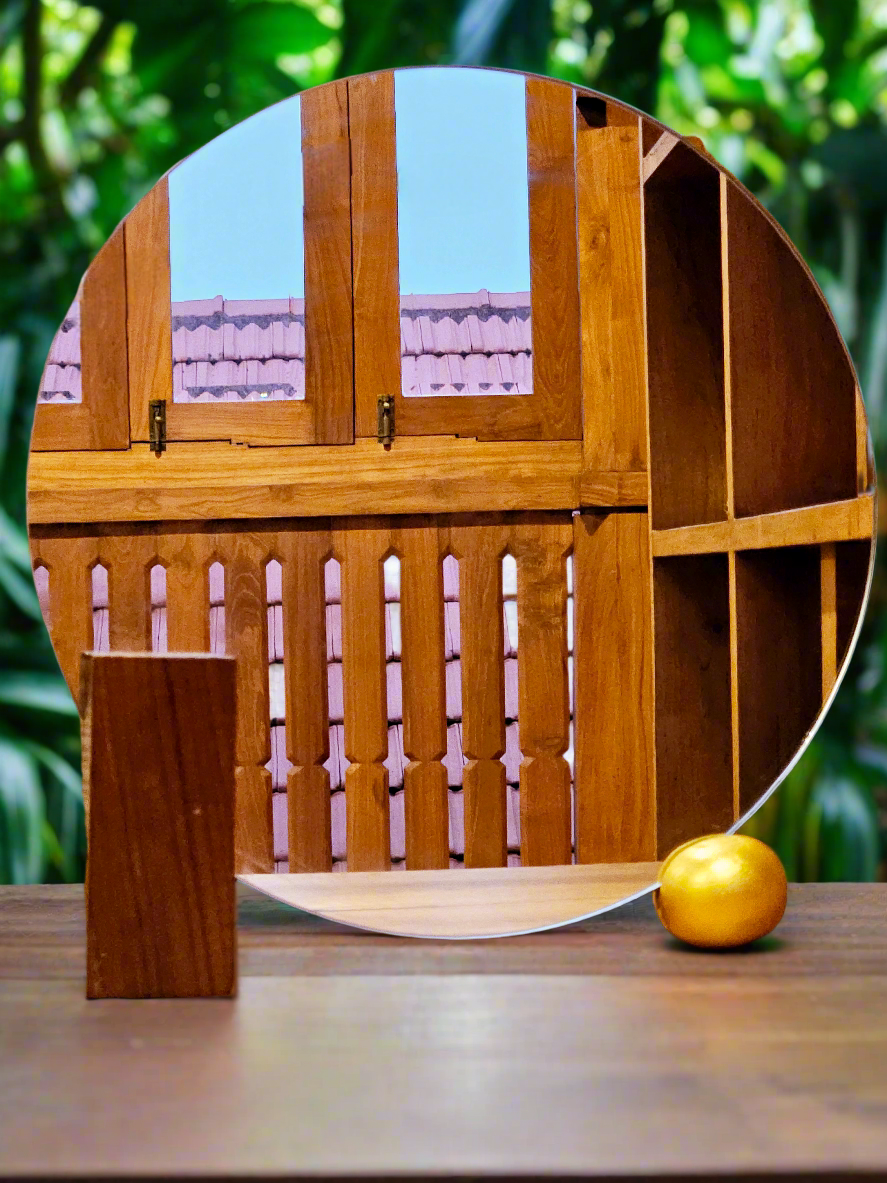 MIRAL INDIA CIRCLE MIRROR ORNAMENT - ROUND EDITION