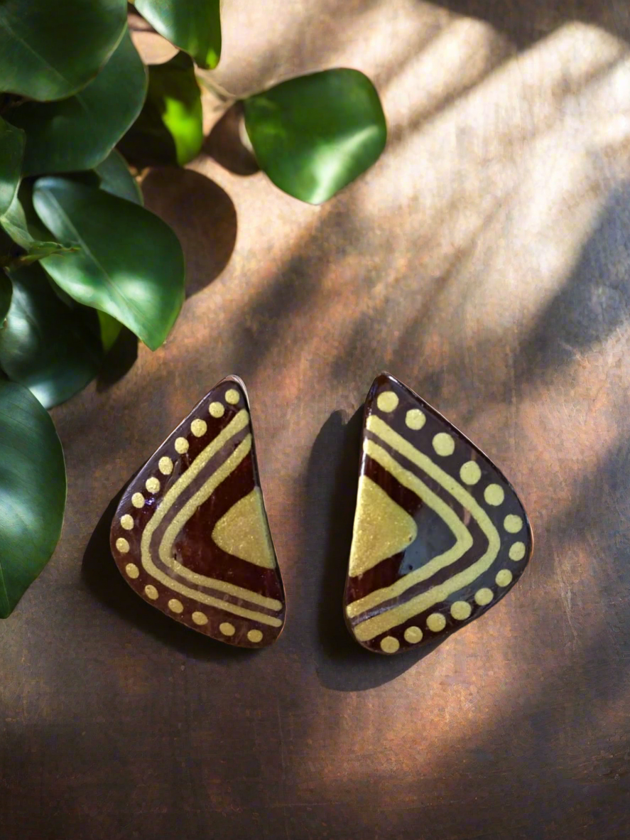 MIRAL INDIA THE VINTAGE TRIANGLE EARRINGS