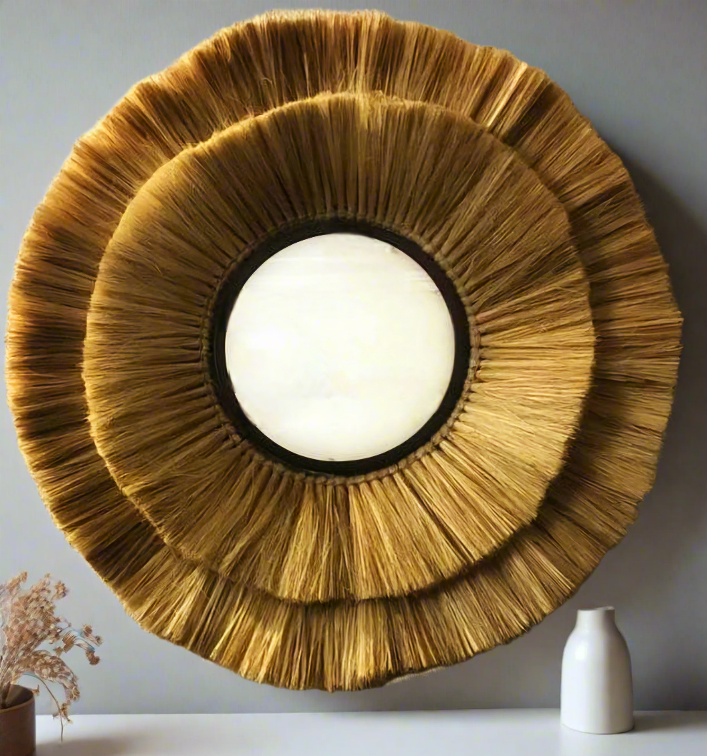 MIRAL INDIA The Khaki Hippie' Wall Mirror
