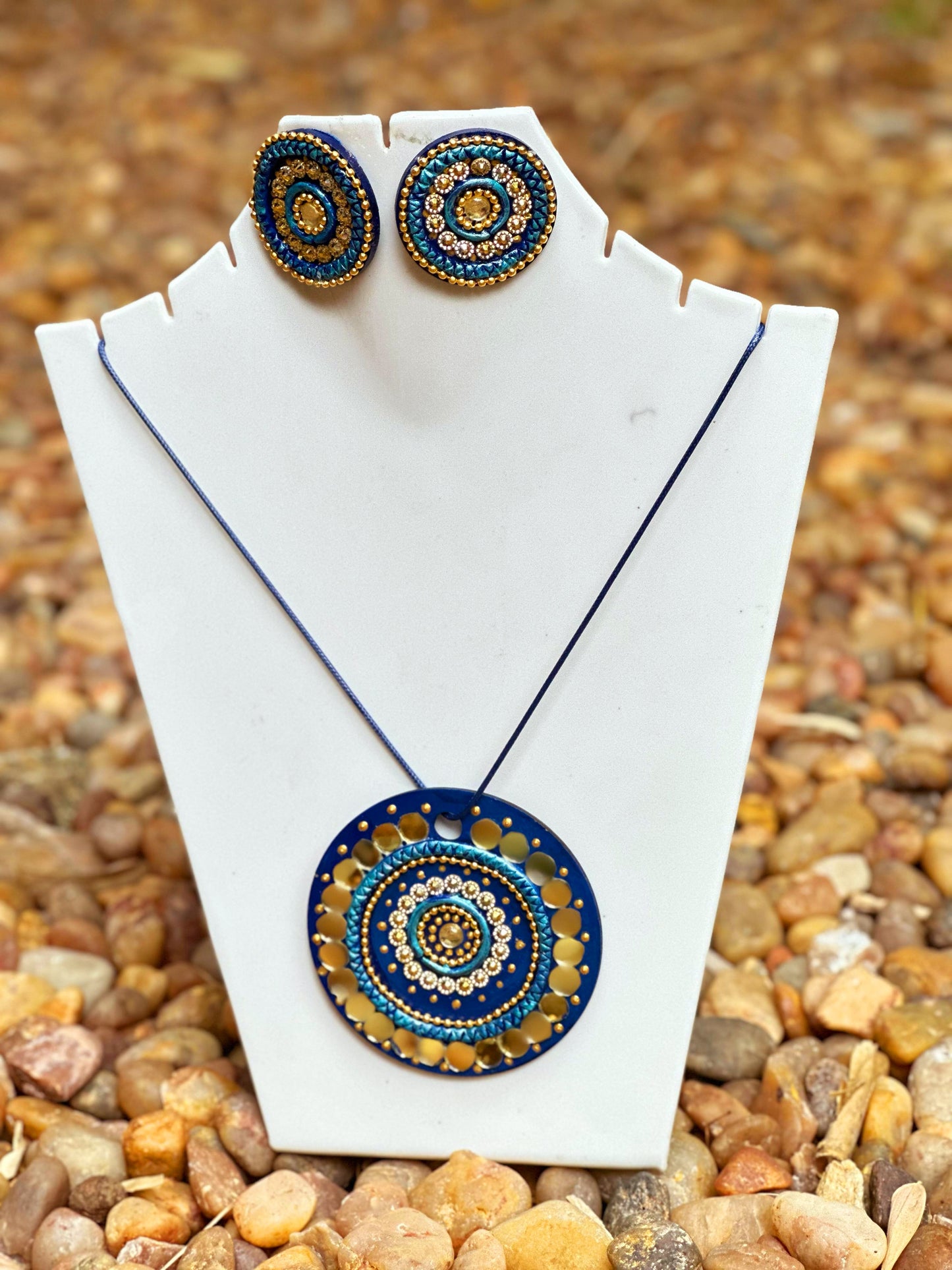 LIPPAN GLITZ MIRROR PENDANT SET