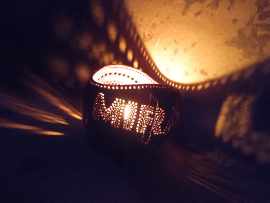 COCOPERSONA (CORPORATE/PERSONALISED TEA LIGHT HOLDER WITH GHEE CANDLE)