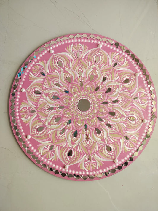 MIRAL INDIA LOTUS MIRROR WALL ART