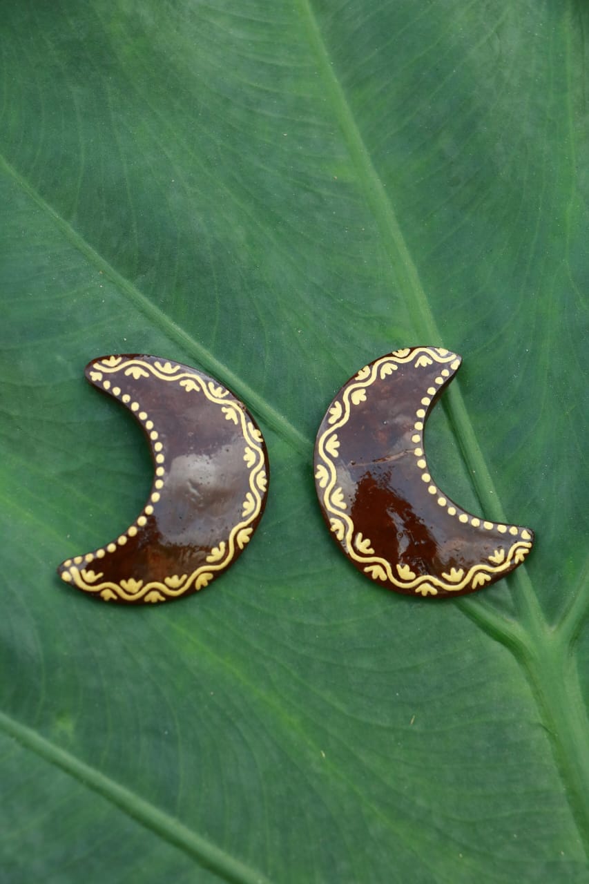 MIRAL INDIA HALF MOON EARRINGS