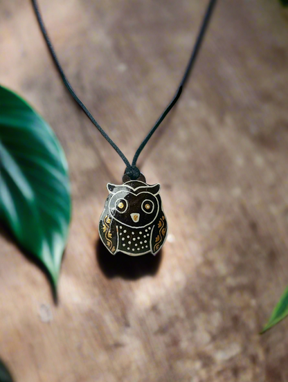 Lucky owl kids pendant necklace