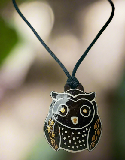 Lucky owl kids pendant necklace