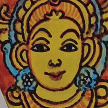 MIRAL INDIA  KANYAKA HANDHELD KERALA MURAL VAALKANNADI MIRROR