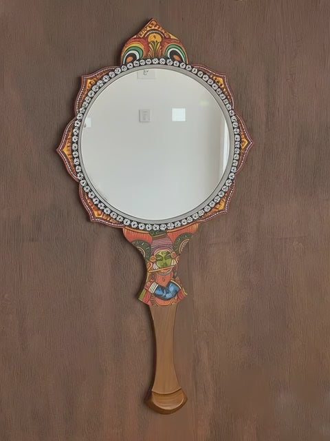 Decorative hand mirror
