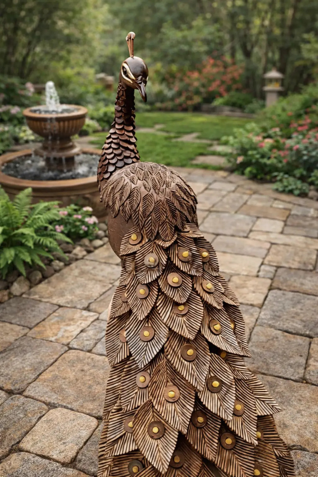MIRAL INDIA  PEACOCK LED LIGHT STATUE DECOR