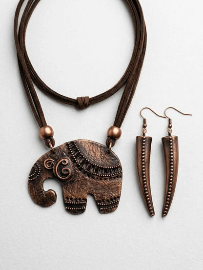 MIRAL INDIA COPPER NECKLACE SET "CHEMBU" SERIES 1