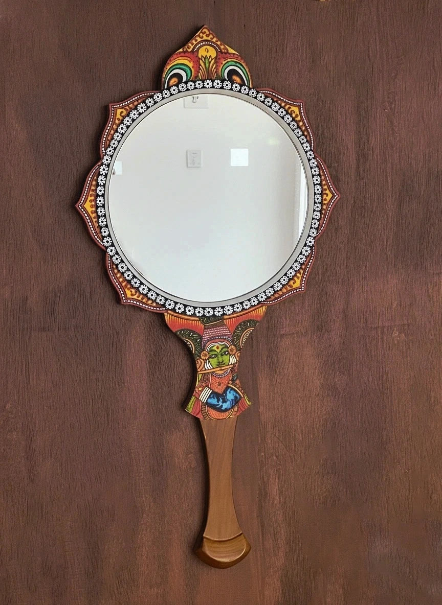 Decorative hand mirror
