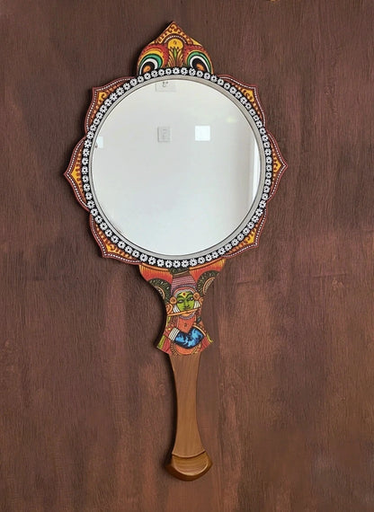 Decorative hand mirror