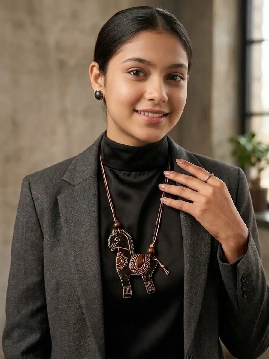 MIRAL INDIA  HORSE PENDANT SET