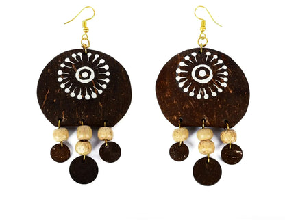 Bundle of 6 – Handcrafted Coconut Shell Earrings